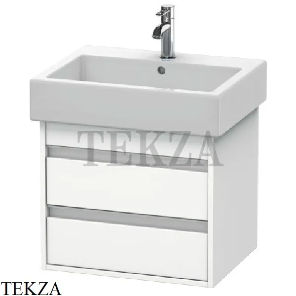 Duravit Ketho Тумба подвесная под раковину KT663601818, 2 выдвижных ящика, белый матовый