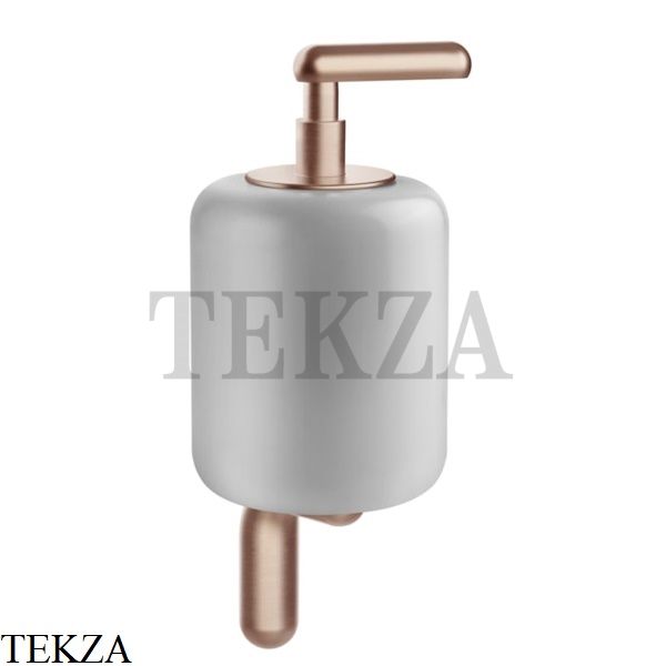 Gessi Goccia Дозатор для жидкого мыла, белая керамика 38013-125, Copper Brushed