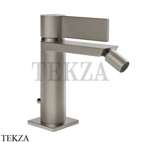 Gessi Inverso RIGATO Смеситель для биде, с донным клапаном 73507-149, Finox Brushed Nickel