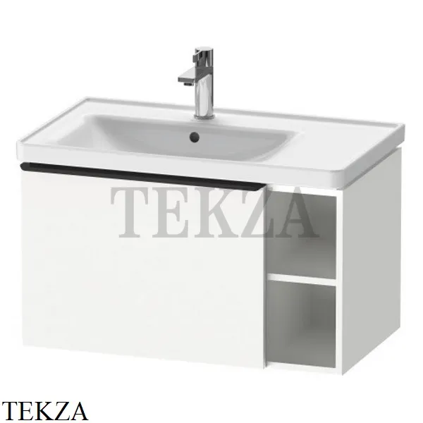 Duravit D-Neo Тумба подвесная с 1 ящиком, полки слева, для умывальника 80 см DE425801818, белый матовый