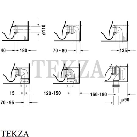 Duravit Darling New Унитаз комбинированный 2138090000, сиденье микролифт SoftClose, белый глянец