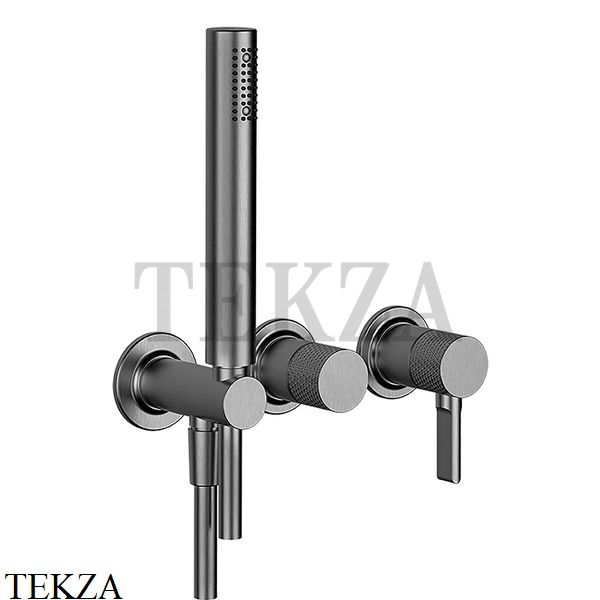 Gessi INCISO SHOWER Смеситель для душа с гарнитуром 58345-706, Black Metal PVD