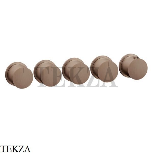 Gessi Habito Bath-shower Термостат на 4 потока, внешняя часть 63438-708, Copper Brushed