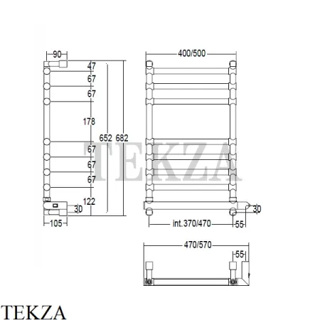 Margaroli SOLE 546 S Полотенцесушитель электрический BOX 5643708CRNB, хром глянец