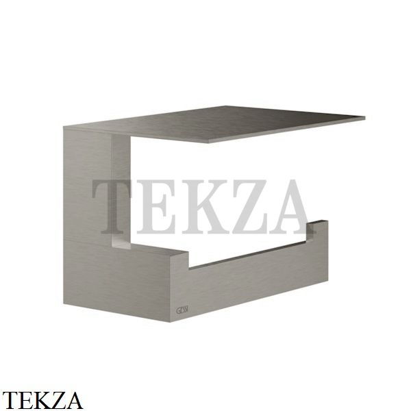 Gessi Rettangolo Держатель туалетной бумаги с крышкой 20849-149, Finox Brushed Nickel