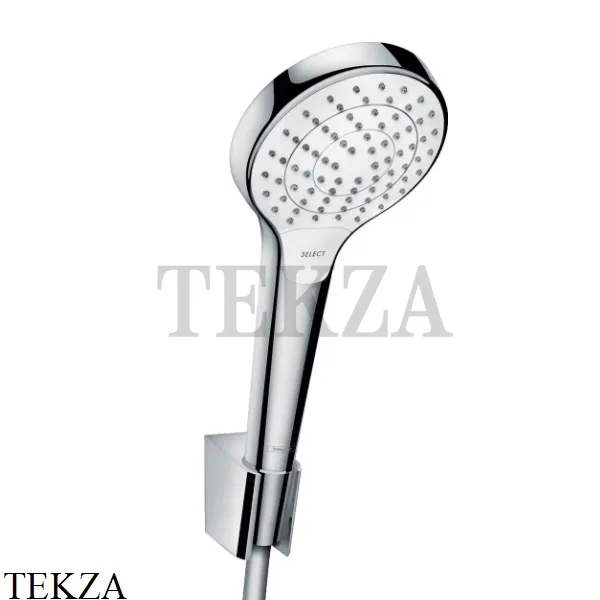 Hansgrohe Croma Select S Vario Душевой набор 3jet, шланг 125 см 26421400, хром-белый