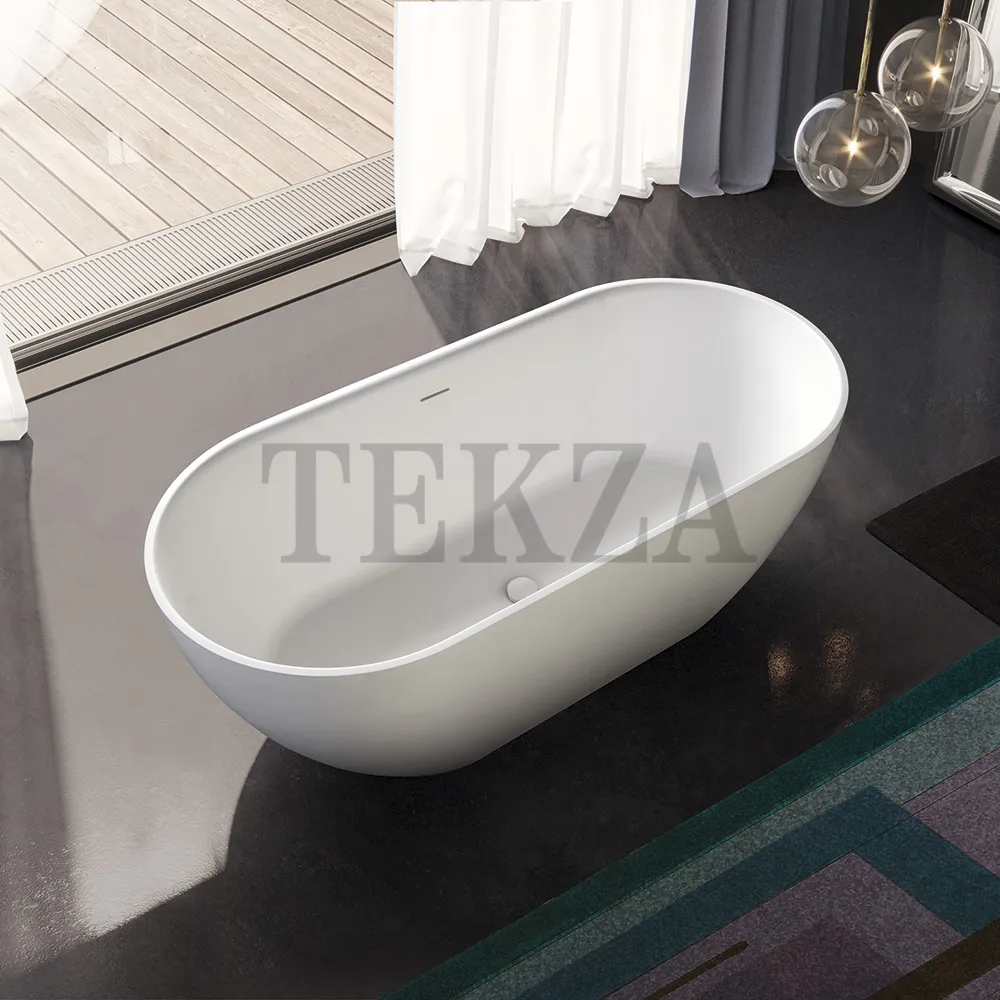 Gruppo Treesse CLIVIA Свободностоящая ванна 160 solid surface V446BO, белый матовый