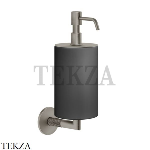 Gessi ANELLO Дозатор для жидкого мыла настенный, композит черный 63714-149, Finox Brushed Nickel