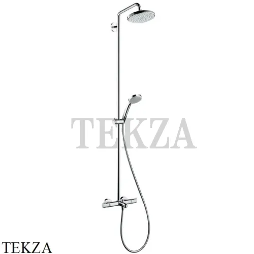 Hansgrohe Croma 220 Showerpipe Душевая колонна с термостатом и изливом 27223000, хром глянец