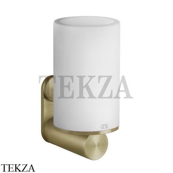 Gessi 316 ACCESSORIES Стакан для зубных щеток настенный, композит белый 54707-727, Brushed Brass