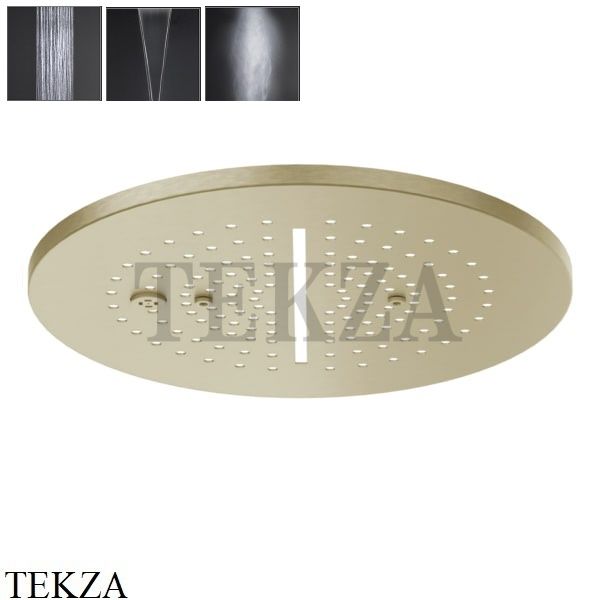 Gessi MINIMALI Накладная душевая панель 350, 3 функции 57873-727, Brushed Brass