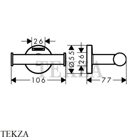 Hansgrohe Logis Universal Крючок для халата и полотенец 41725000, хром глянец