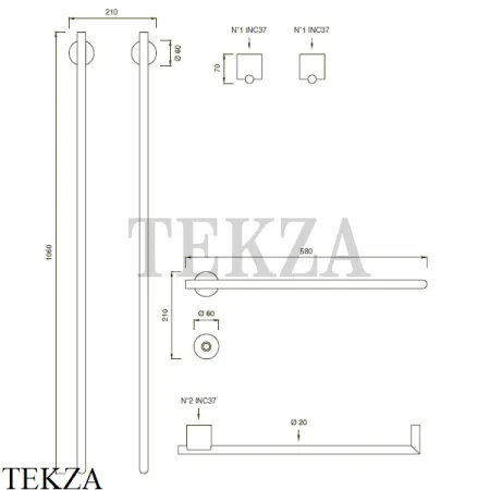 CEA EQUILIBRIO Электрический полотенцесушитель EQB73 с выключателем