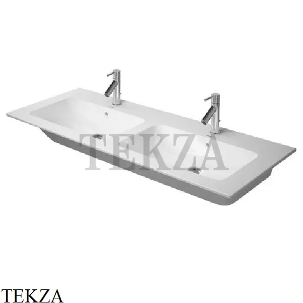 Duravit ME by Starck Раковина двойная с переливом 2336130000, белый глянец