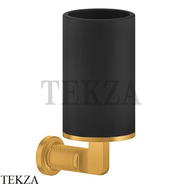 Gessi INCISO accessories Стакан настенный для зубных щеток, черный 58508-246, Gold PVD