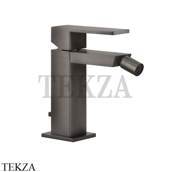 Gessi Rettangolo Смеситель для биде, с донным клапаном 20007-707, Black Metal Brushed