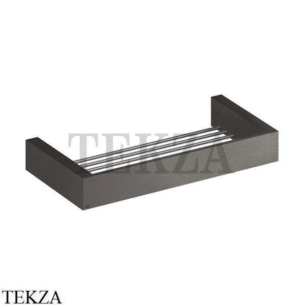 Gessi Rettangolo Решетка-полка в душевую зону 30 см 20947-707, Black Metal Brushed PVD