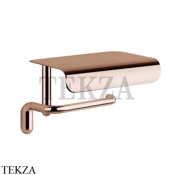 Gessi Goccia Бумагодержатель с крышкой-полкой 38049-123, Copper глянец