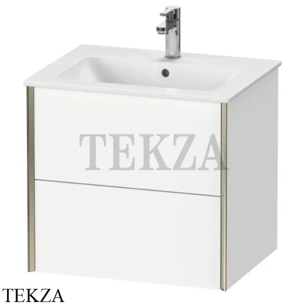 Duravit XViu Тумба подвесная под раковину ME by Starck XV41250B118, 2 выдвижных ящика, белый матовый