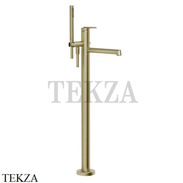 Gessi INGRANAGGIO Смеситель для ванны напольный, с гарнитуром 63528-727, Brushed Brass