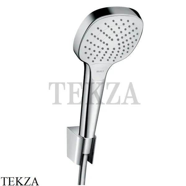 Hansgrohe Croma Select E Vario Ручной душ с держателем 3jet, шланг 160 см 26413400, хром глянец-белый