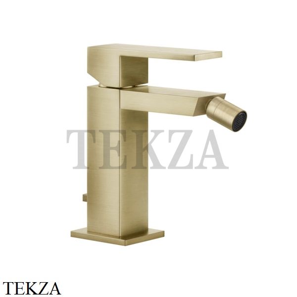 Gessi Rettangolo Смеситель для биде, с донным клапаном 20007-727, Brushed Brass