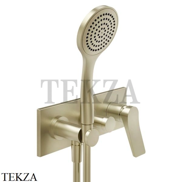 Gessi RILIEVO Смеситель для душа с гарнитуром, внешняя часть 59140-727, Brushed Brass