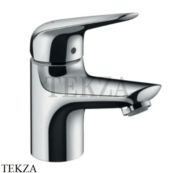 Hansgrohe Novus Смеситель для раковины 70 однорычажный, с донным клапаном 71020000, хром глянец