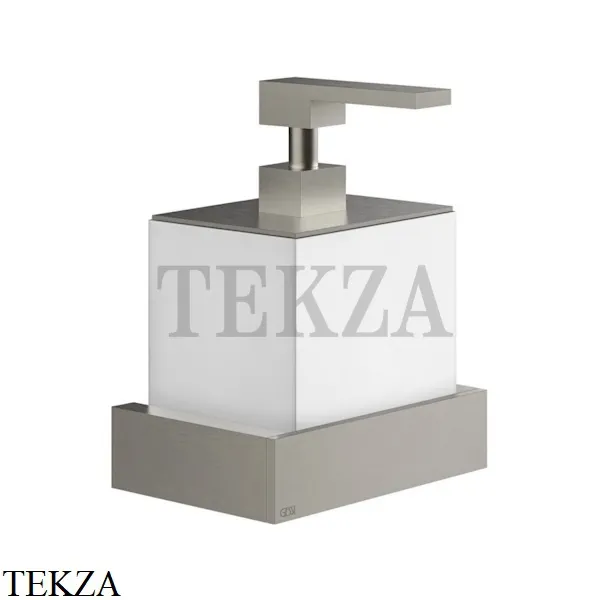 GESSI Rettangolo Дозатор для жидкого мыла или лосьона, белый 20813-149, Finox Brushed Nickel