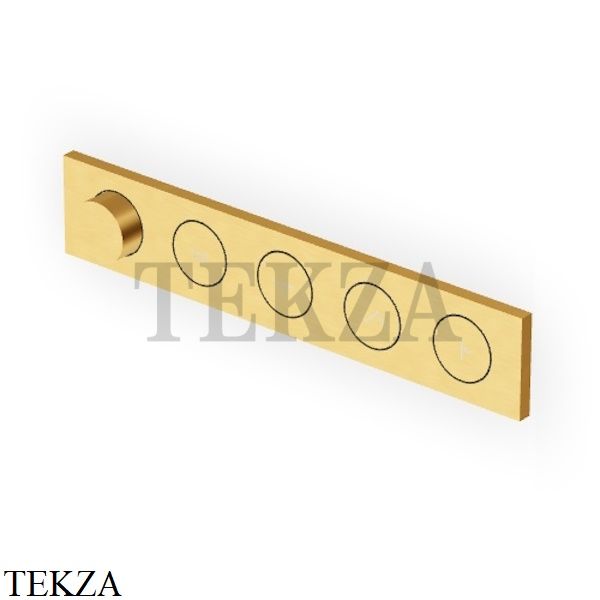 Zucchetti Hoop Термостат для душа на 4 потока, внешняя часть ZHO784.C41, brushed gold