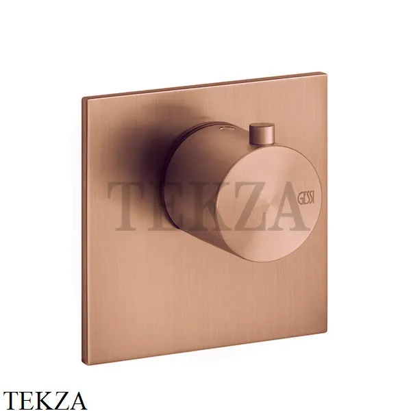 Gessi 316 WELLNESS Термостатический смеситель, внешняя часть 54554-708, Copper Brushed