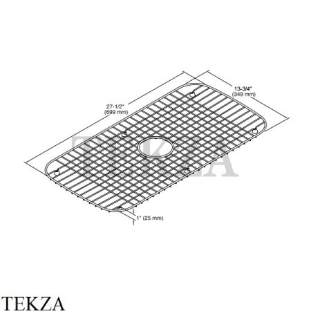 Kohler Undertone Решетка для кухонной мойки K-3133-ST, нержавеющая сталь