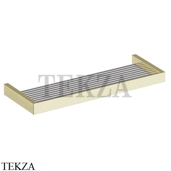 Gessi Rettangolo Решетка-полка для полотенец широкая 60 см 20950-710, Brass PVD