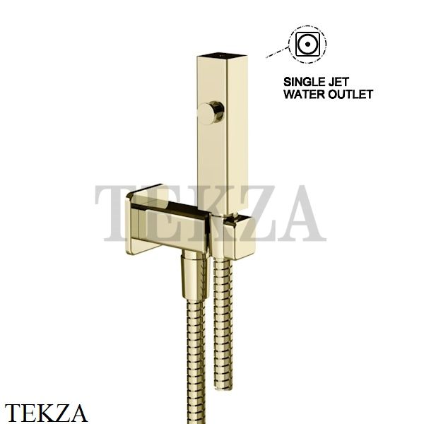 Gessi Rettangolo Гидроёршик настенный на 1/2" 33823-710, Brass PVD