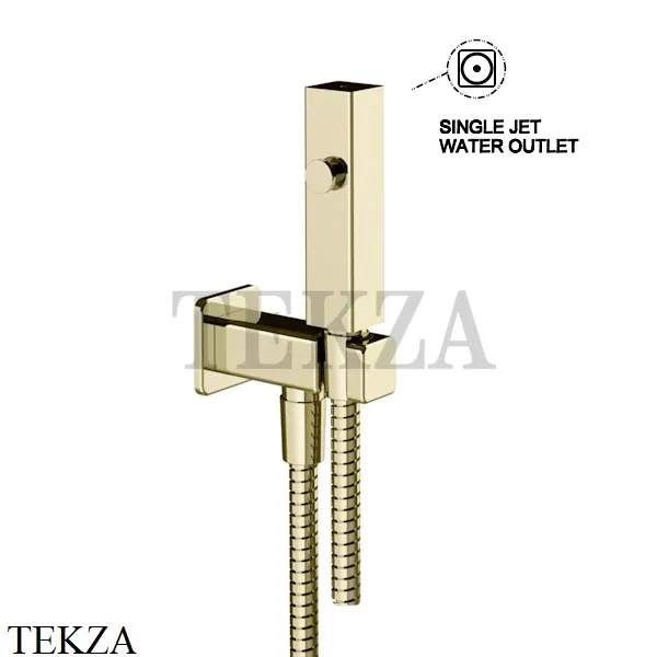 Gessi Rettangolo Гидроёршик настенный на 1/2" 33823-710, Brass PVD