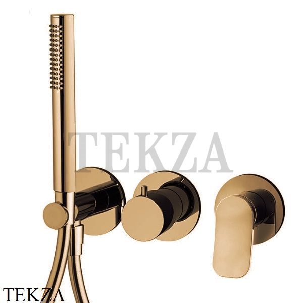 FIMA Carlo Frattini FLO Смеситель для душа с душевым гарнитуром, F3819WX8ZS, Brushed Amber Bronze