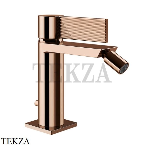 Gessi Inverso RIGATO Смеситель для биде, с донным клапаном 73507-030, Copper глянец