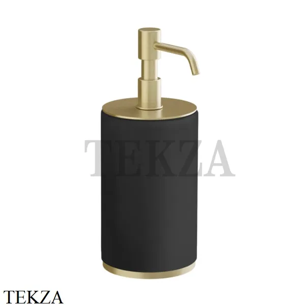 Gessi INCISO accessories Дозатор для жидкого мыла настольный, черный 66438-727, Brushed Brass