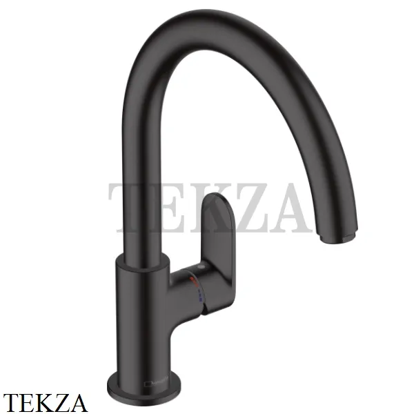 Hansgrohe Vernis Blend Смеситель для кухни поворотный 71870670, черный матовый