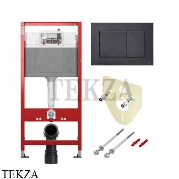 TECEbase Комплект инсталляции Base 2.0 для подвесного унитаза 9400414, клавиша черный матовый