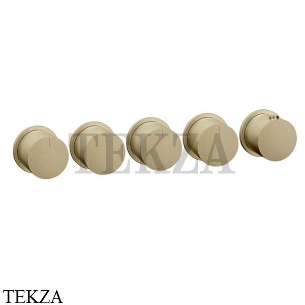 Gessi Habito Bath-shower Термостат на 4 потока, внешняя часть 63438-727, Brushed Brass