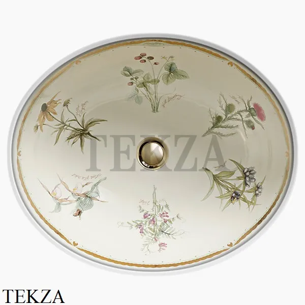 Kohler Caxton Prairie Flowers Раковина встраиваемая K-14218-WF-96, с росписью