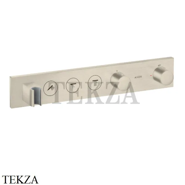 Axor ShowerSelect Термостат для 3 потребителей, внешняя часть 18356820, Brushed Nickel