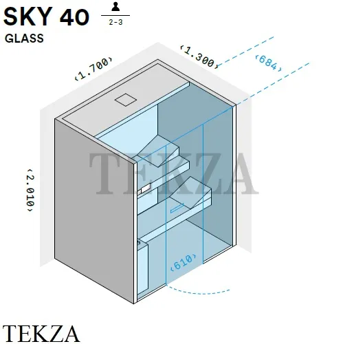 Effegibi SKY GLASS 40 Сауна домашняя финская или BIO SA55210025