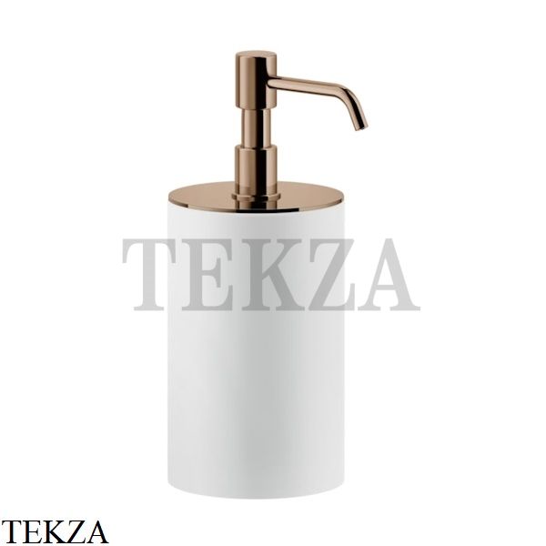 Gessi RILIEVO Дозатор для жидкого мыла настольный, композит белый 59537-030, Copper глянец