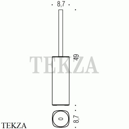 Colombo Trenta Туалетный ершик напольный B30060NM, черный матовый