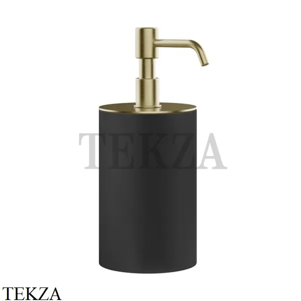 Gessi RILIEVO Дозатор для жидкого мыла настольный, композит черный 59538-727, Brushed Brass