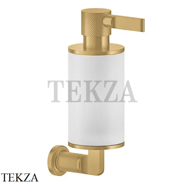 Gessi INCISO accessories Дозатор для жидкого мыла или лосьона, белый 58513-727, Brushed Brass