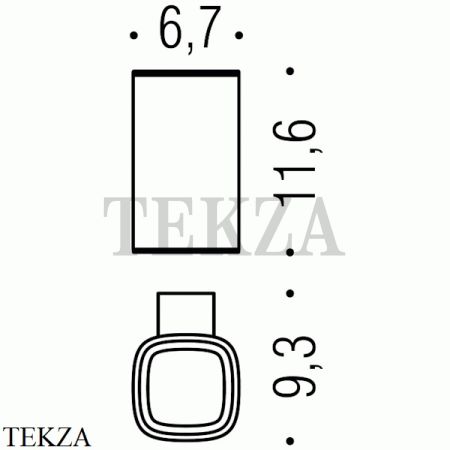 Colombo Trenta Стакан настенный скругленный B30020NM, черный матовый