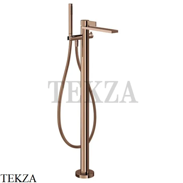 Gessi Inverso RIGATO Смеситель для ванны напольный, внешняя часть 73528-030, Copper глянец